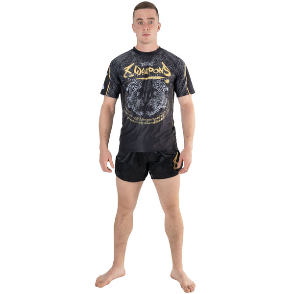 8 WEAPONS Functional T-Shirt, Tiger Yant, black-yellow