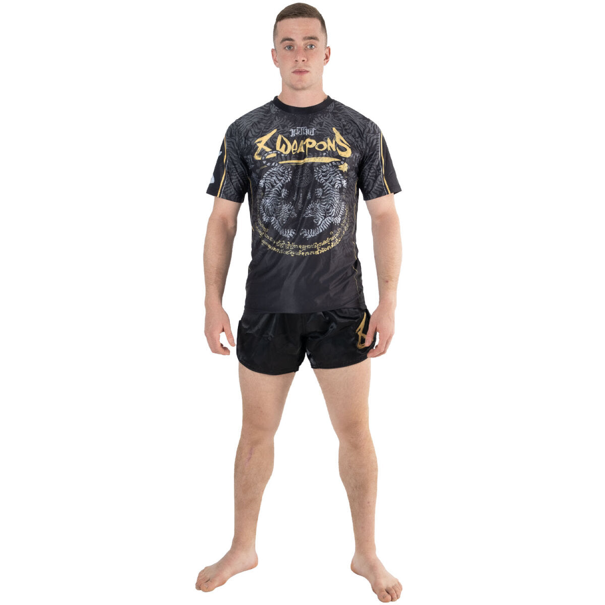 8 WEAPONS Functional T-Shirt, Tiger Yant, black-yellow