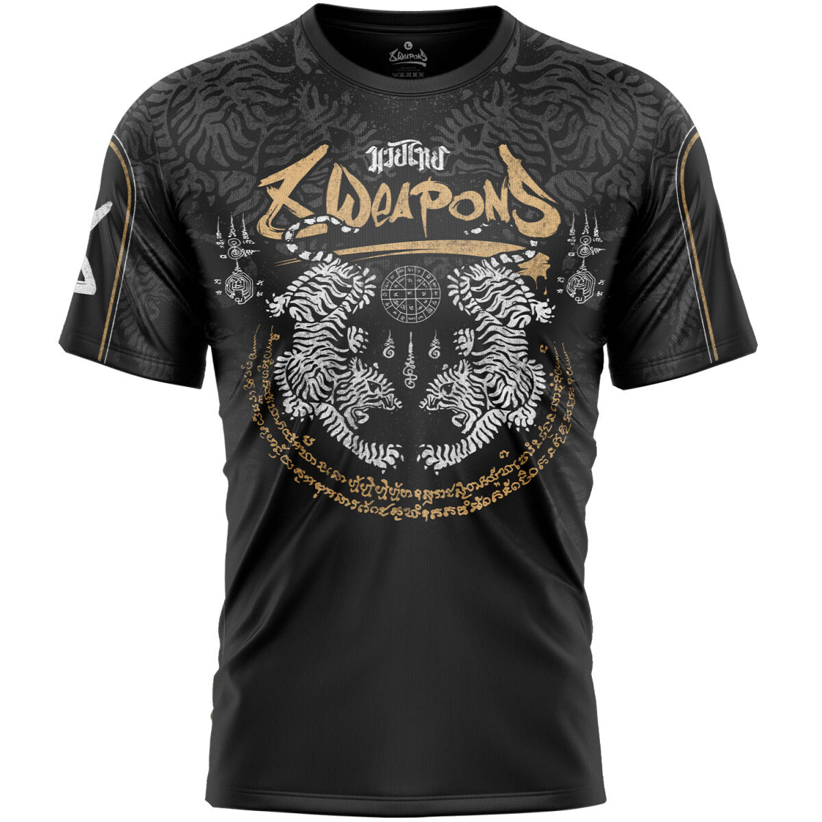 8 WEAPONS Functional T-Shirt, Tiger Yant, black-yellow