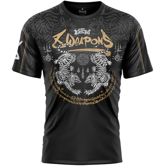 8 WEAPONS Functional T-Shirt, Tiger Yant, black-yellow