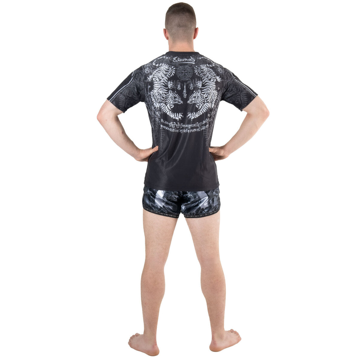 8 WEAPONS Functional T-Shirt, Tiger Yant, black-grey