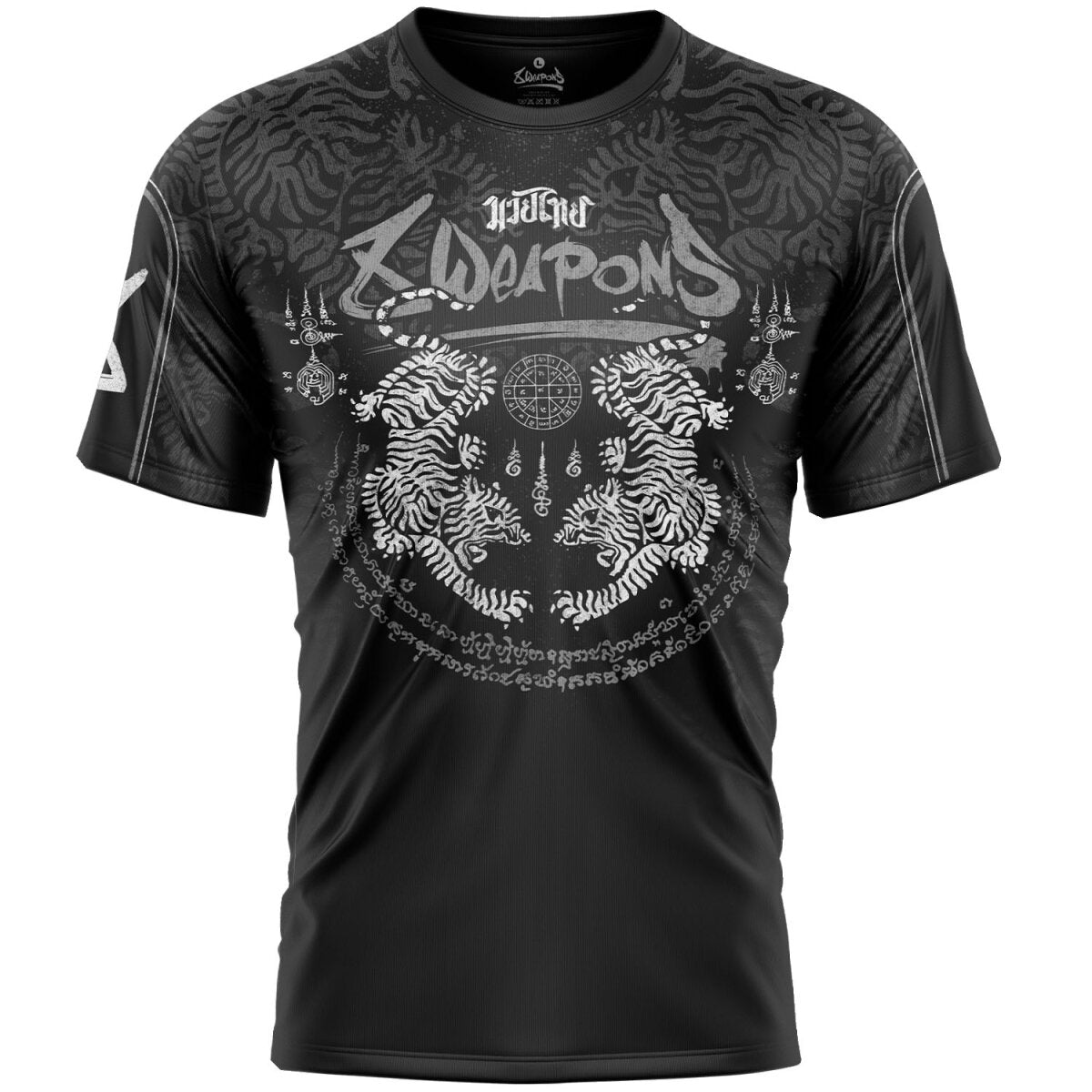 8 WEAPONS Functional T-Shirt, Tiger Yant, black-grey