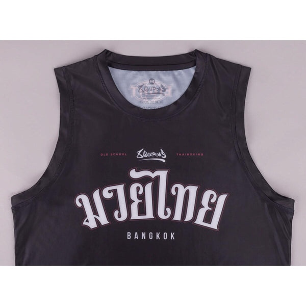 8 WEAPONS Functional Tank Top, Bangkok, black-white