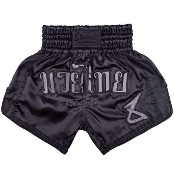 8 WEAPONS Muay Thai Shorts, Bangkok, black-black