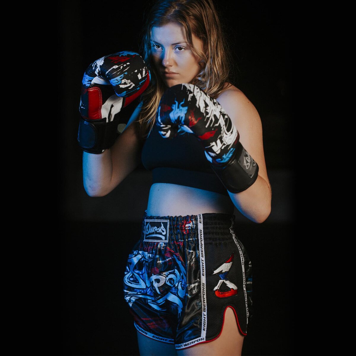 8 WEAPONS Muay Thai Shorts, Cut like a Blade 2.0, black