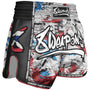 8 WEAPONS Muay Thai Shorts, Cut like a Blade 2.0, white