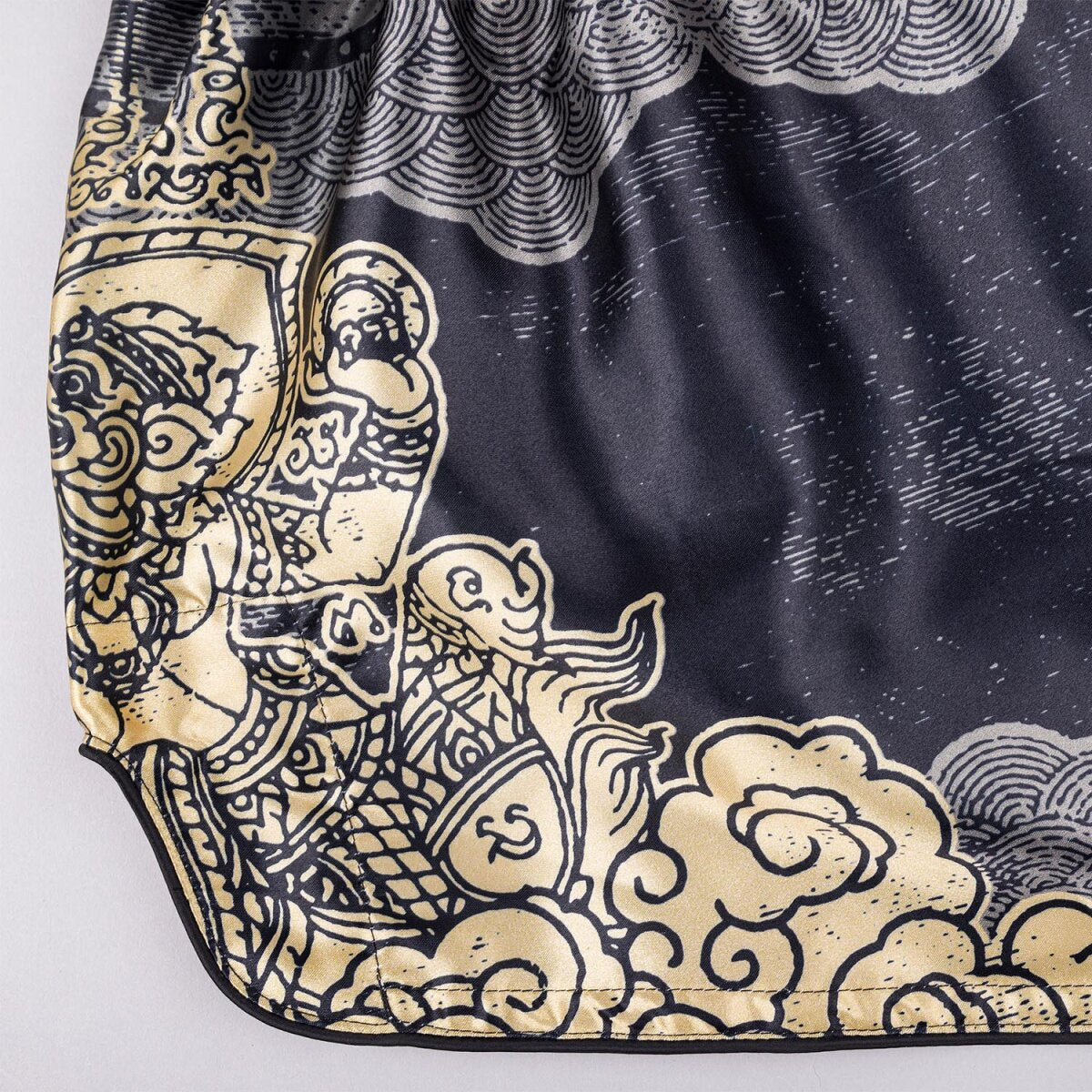8 WEAPONS Muay Thai Shorts, Hanuman, black-gold
