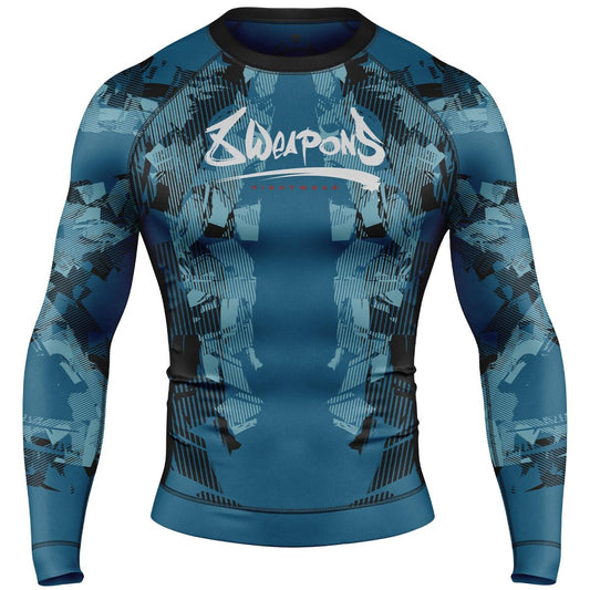 8 WEAPONS Rashguard, L/S, Hit 2.0, navy-black