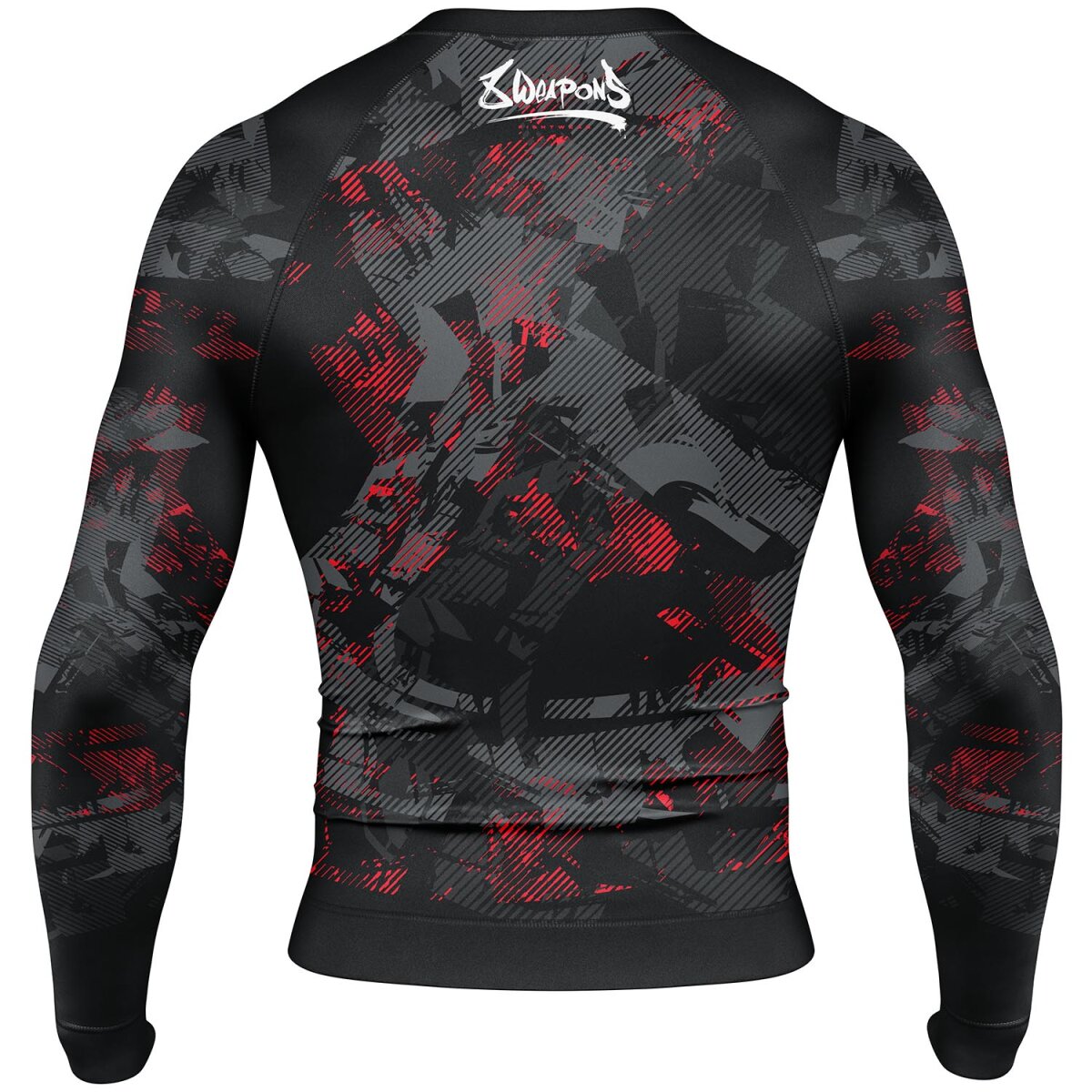 8 WEAPONS Rashguard, L/S, Hit 2.0, black-red