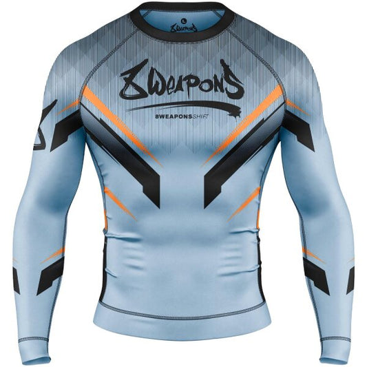 8 WEAPONS Rashguard, Shift, ice-grey-orange