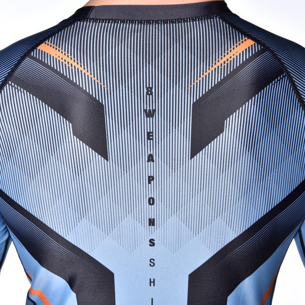 8 WEAPONS Rashguard, L/S, Shift, ice-grey-orange