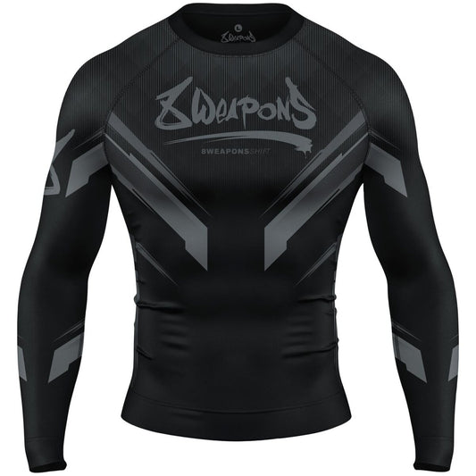 8 WEAPONS Rashguard, L/S, Shift, black-black
