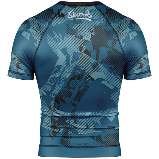 8 WEAPONS Rashguard, S/S, Hit 2.0, navy-black