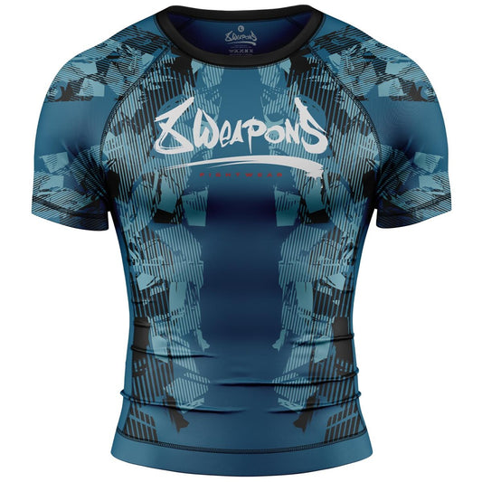 8 WEAPONS Rashguard, S/S, Hit 2.0, navy-black