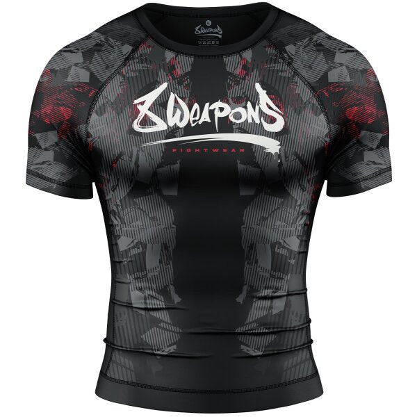 8 WEAPONS Rashguard, Hit 2.0, black-red