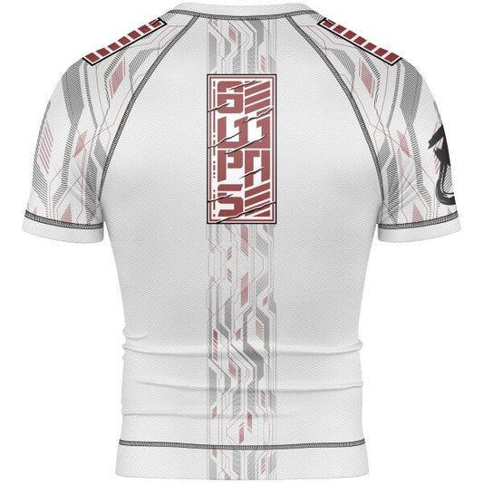 8 WEAPONS Rashguard, S/S, Samurai 2.0, white-red