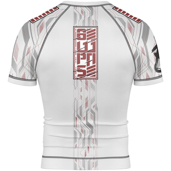 8 WEAPONS Rashguard, S/S, Samurai 2.0, white-red