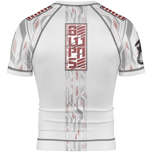 8 WEAPONS Rashguard, S/S, Samurai 2.0, white-red