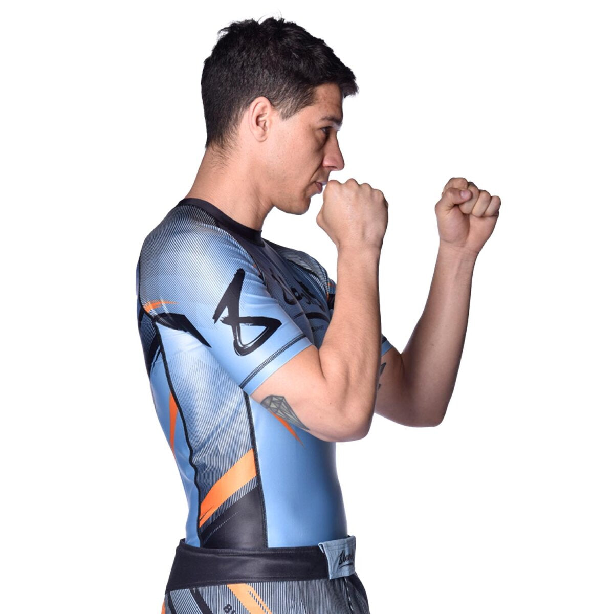 8 WEAPONS Rashguard, S/S, Shift, ice-grey-orange