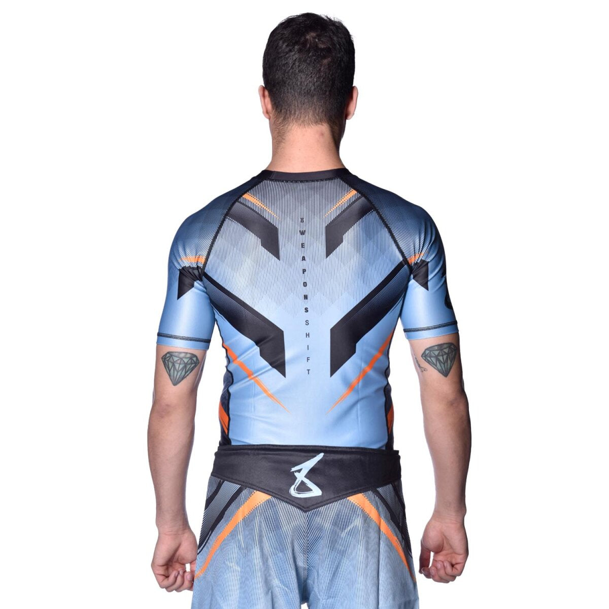 8 WEAPONS Rashguard, S/S, Shift, ice-grey-orange