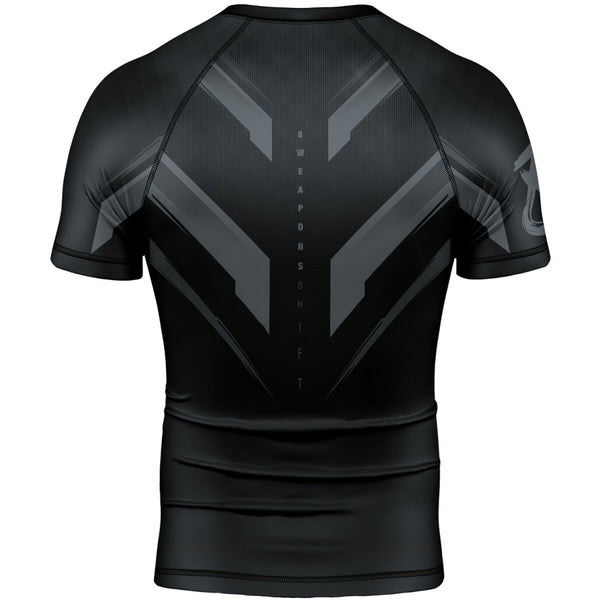 8 WEAPONS Rashguard, S/S, Shift, black-matt