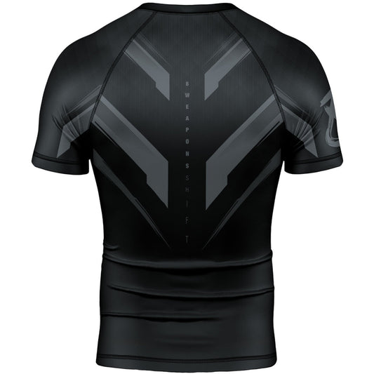 8 WEAPONS Rashguard, S/S, Shift, black-matt