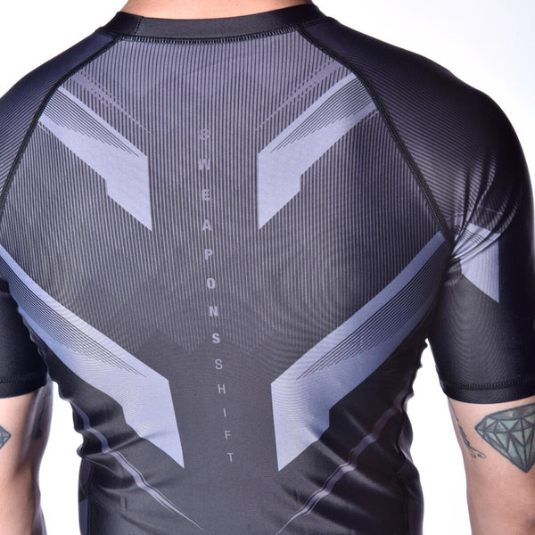 8 WEAPONS Rashguard, S/S, Shift, black-matt