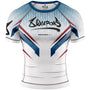8 WEAPONS Rashguard, S/S, Shift, white-navy-red