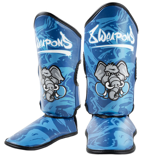 8 WEAPONS Shin Guards, Kids, Jipe, blue