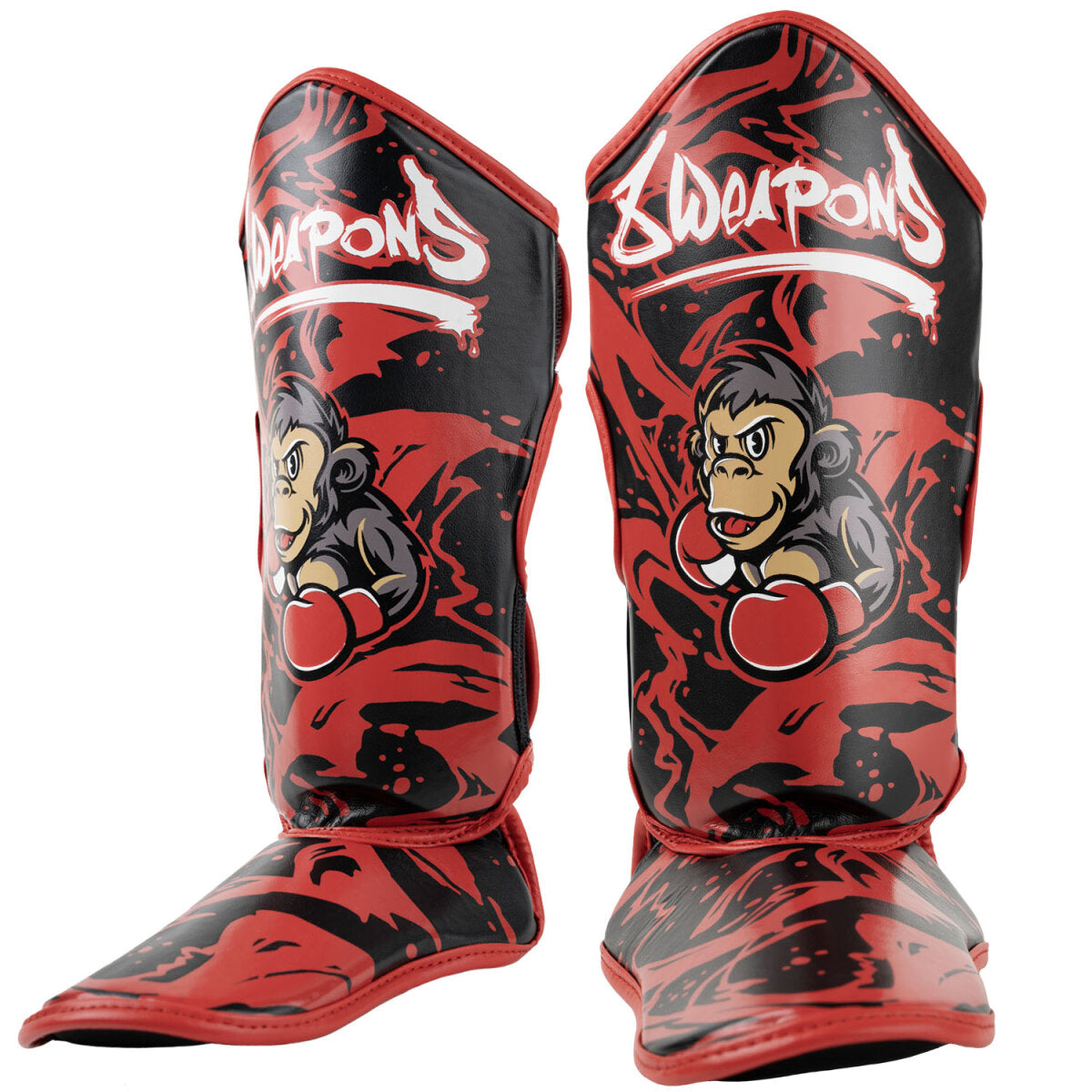 8 WEAPONS Shin Guards, Kids, Joe, black-red
