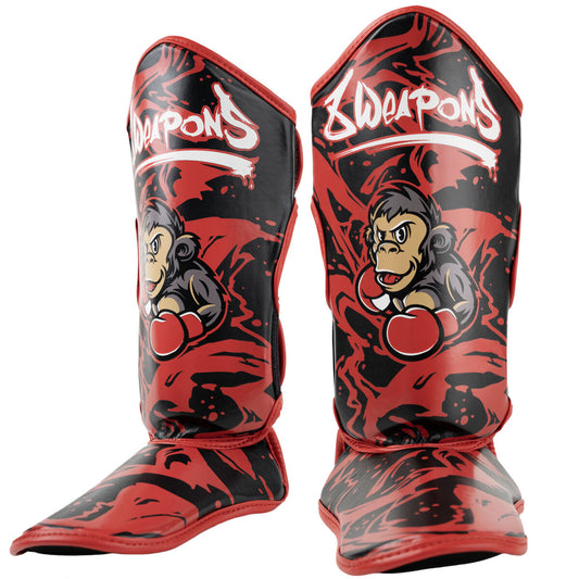8 WEAPONS Shin Guards, Kids, Joe, black-red