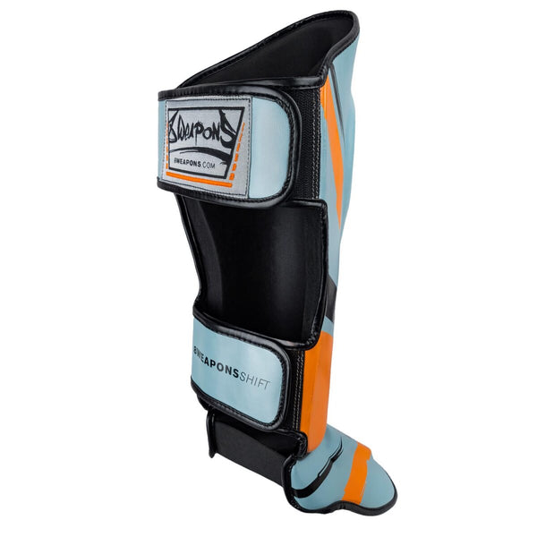 8 WEAPONS Shin Guards, Shift, ice-grey-orange