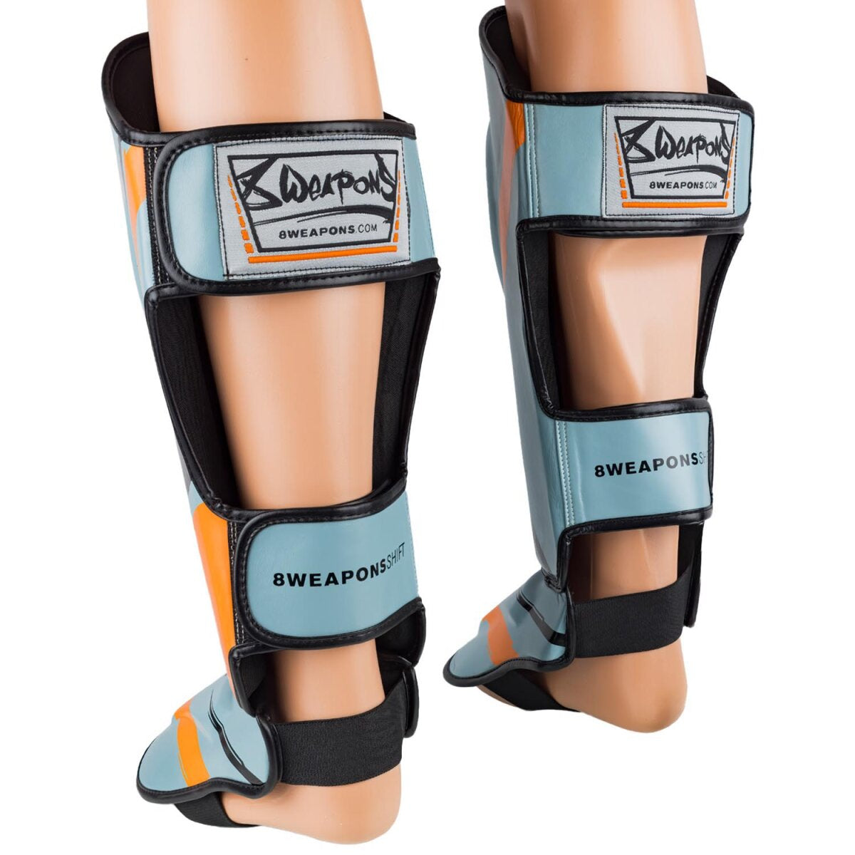 8 WEAPONS Shin Guards, Shift, ice-grey-orange
