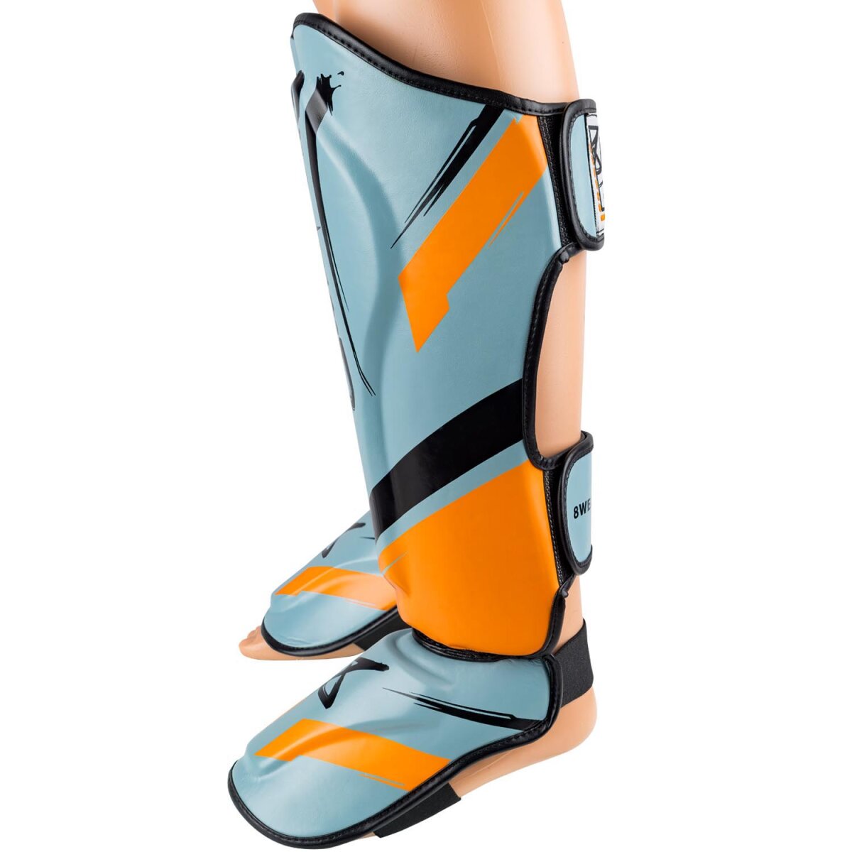 8 WEAPONS Shin Guards, Shift, ice-grey-orange