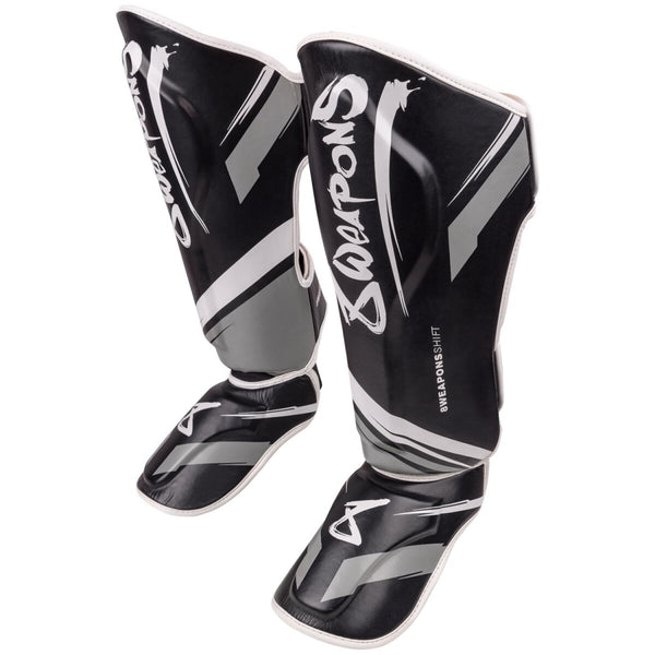 8 WEAPONS Shin Guards, Shift, black-white