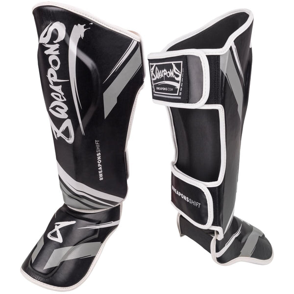 8 WEAPONS Shin Guards, Shift, black-white