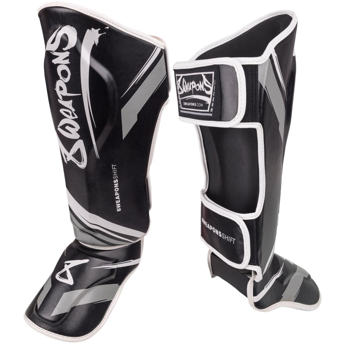 8 WEAPONS Shin Guards, Shift, black-white
