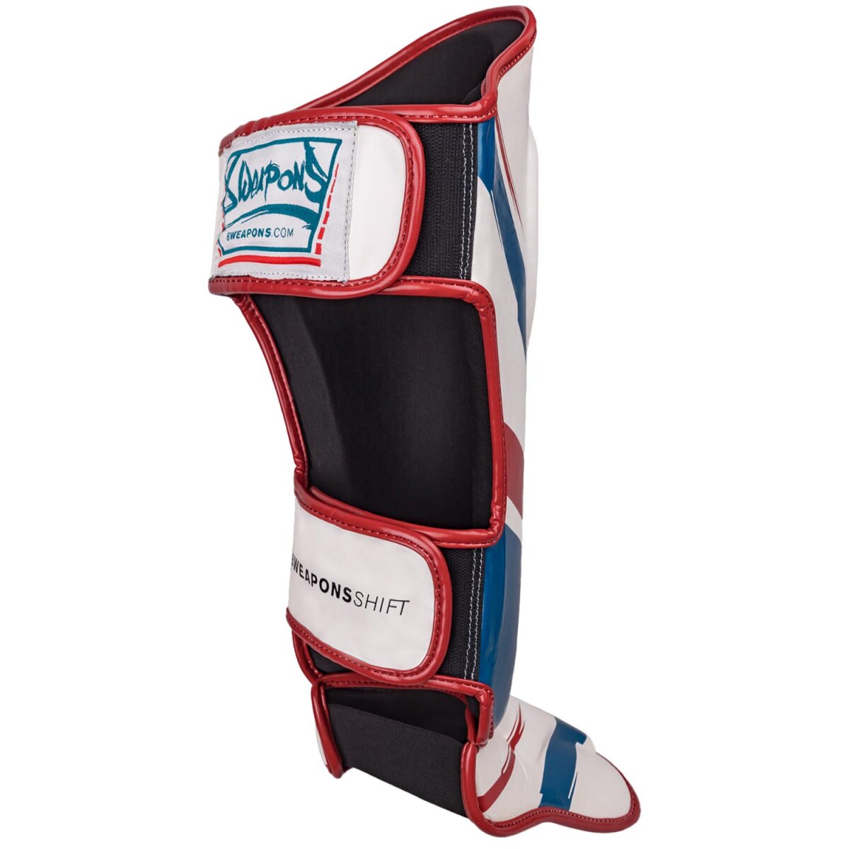 8 WEAPONS Shin Guards, Shift, white-navy-red