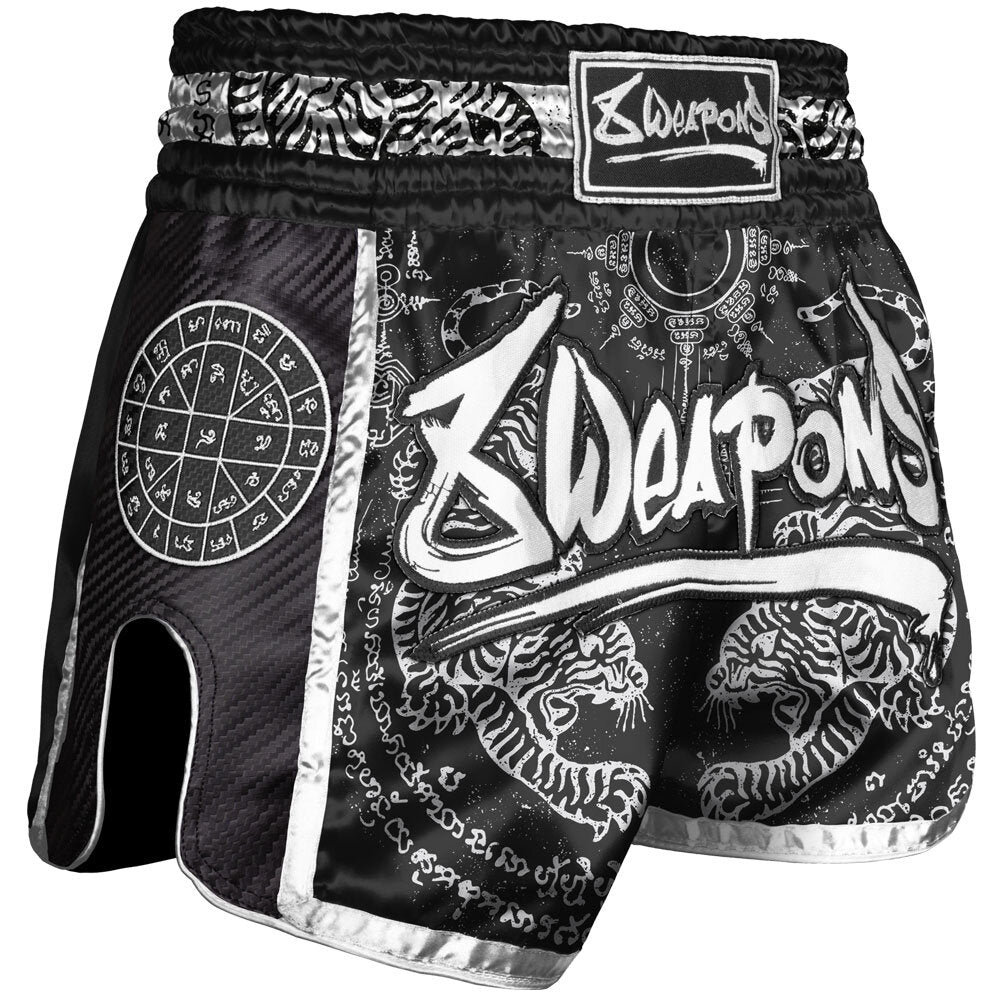 8 WEAPONS Shorts, Carbon, Sak Yant Tigers