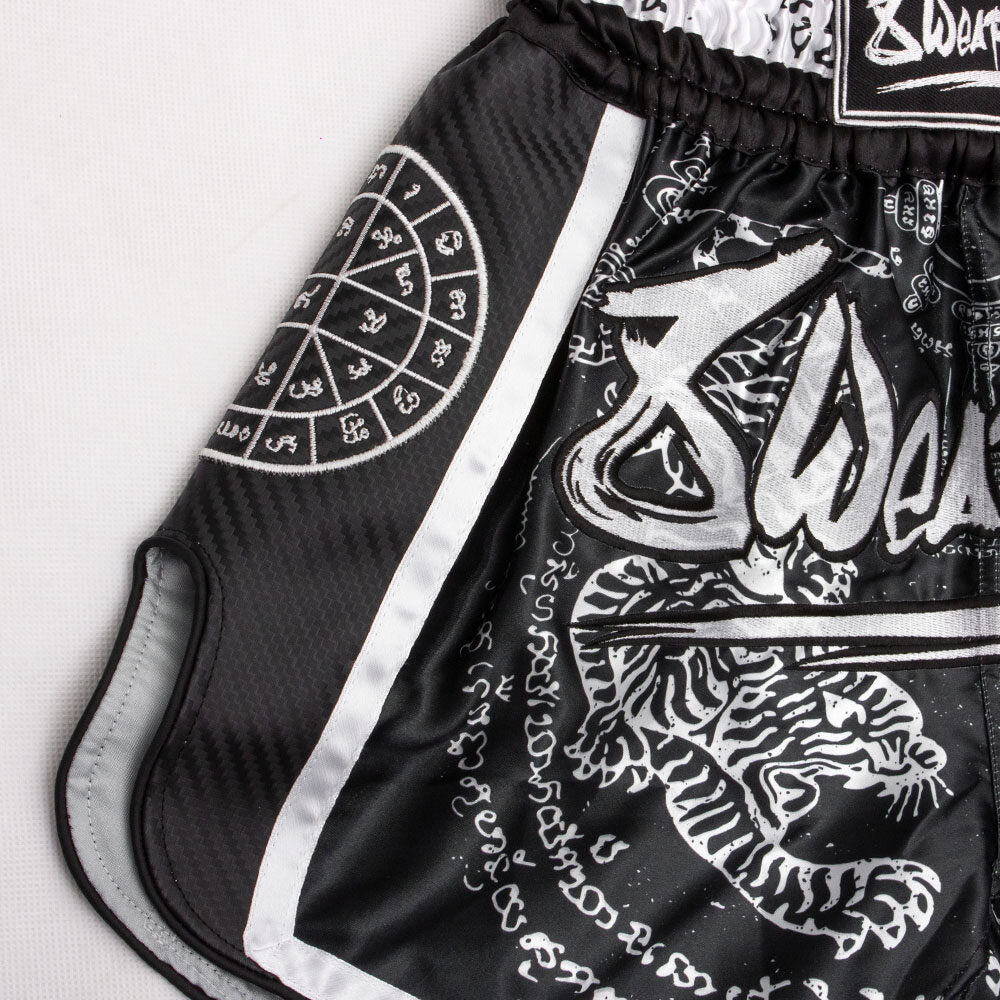 8 WEAPONS Shorts, Carbon, Sak Yant Tigers