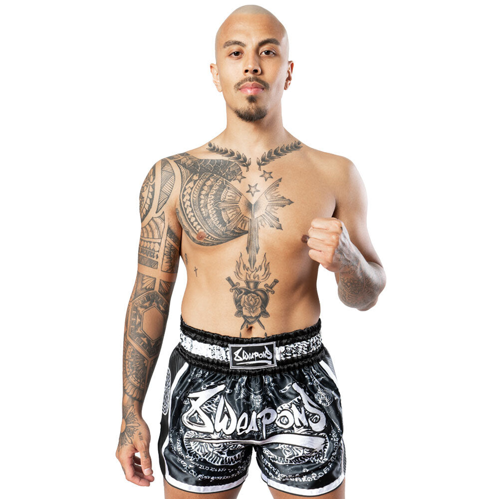 8 WEAPONS Shorts, Carbon, Sak Yant Tigers