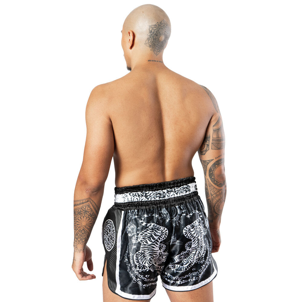 8 WEAPONS Shorts, Carbon, Sak Yant Tigers, black