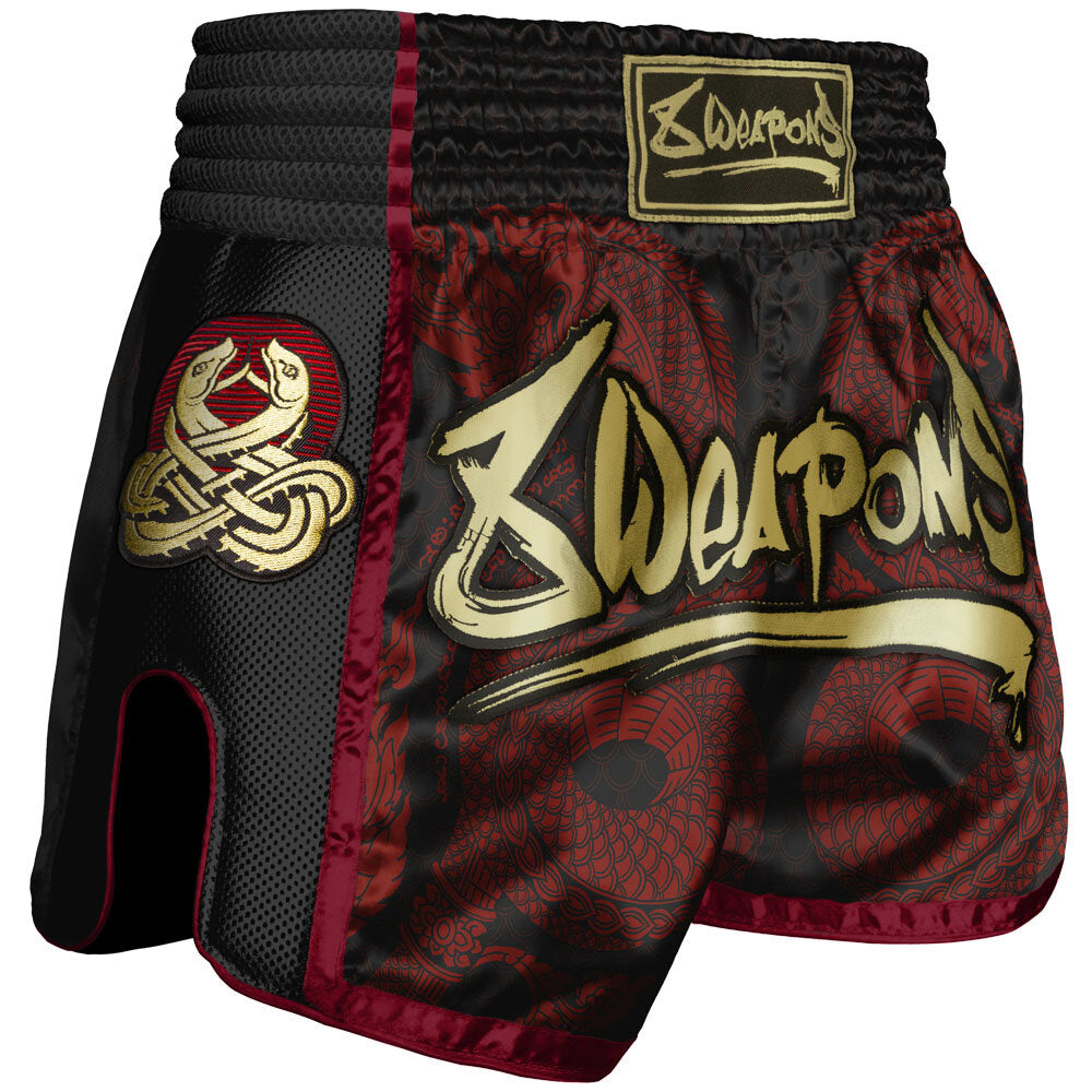 8 WEAPONS Shorts, Sak Yant Naga, black-red