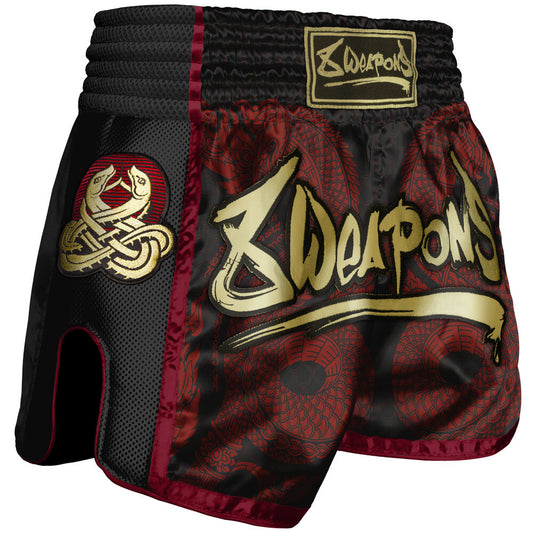 8 WEAPONS Shorts, Sak Yant Naga, black-red