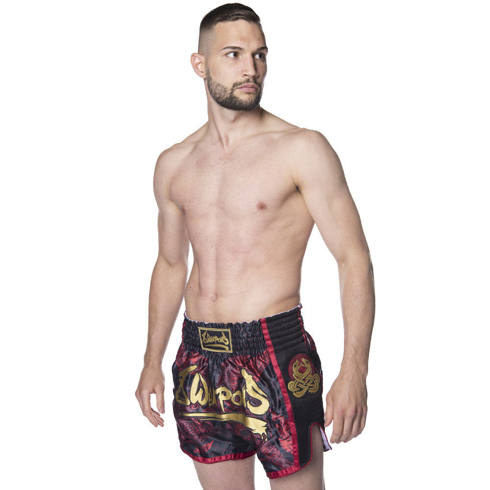 8 WEAPONS Shorts, Sak Yant Naga, Black-Red