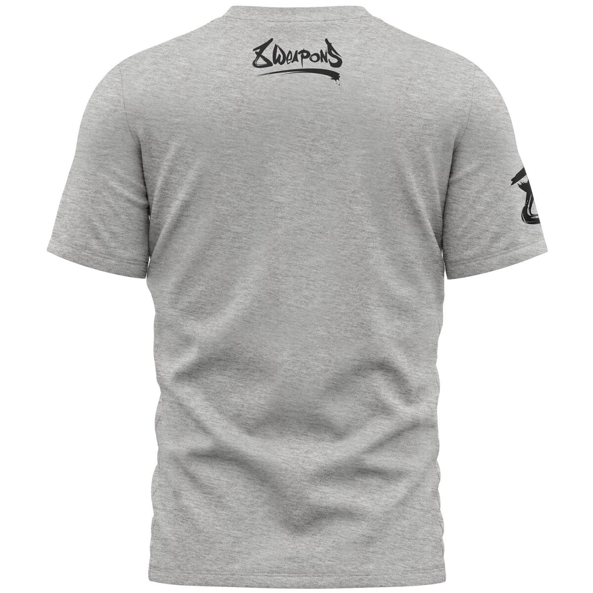8 WEAPONS T-Shirt, Sak Yant Tigers, grey