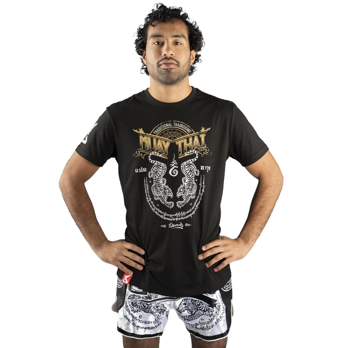 8 WEAPONS T-Shirt, Sak Yant Tigers, black