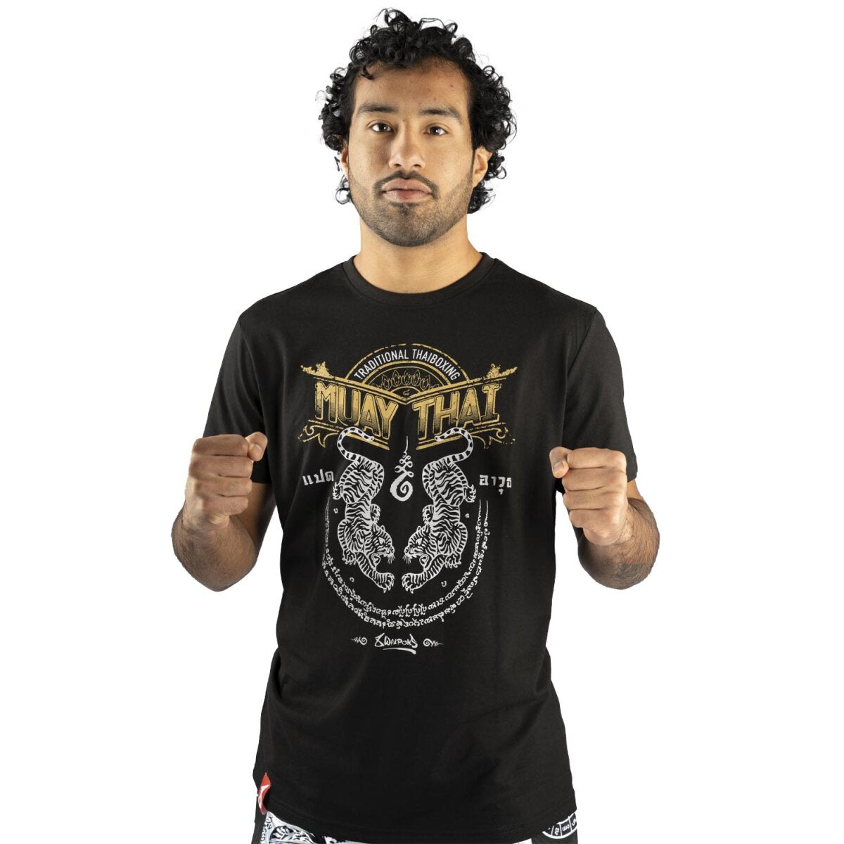 8 WEAPONS T-Shirt, Sak Yant Tigers, black