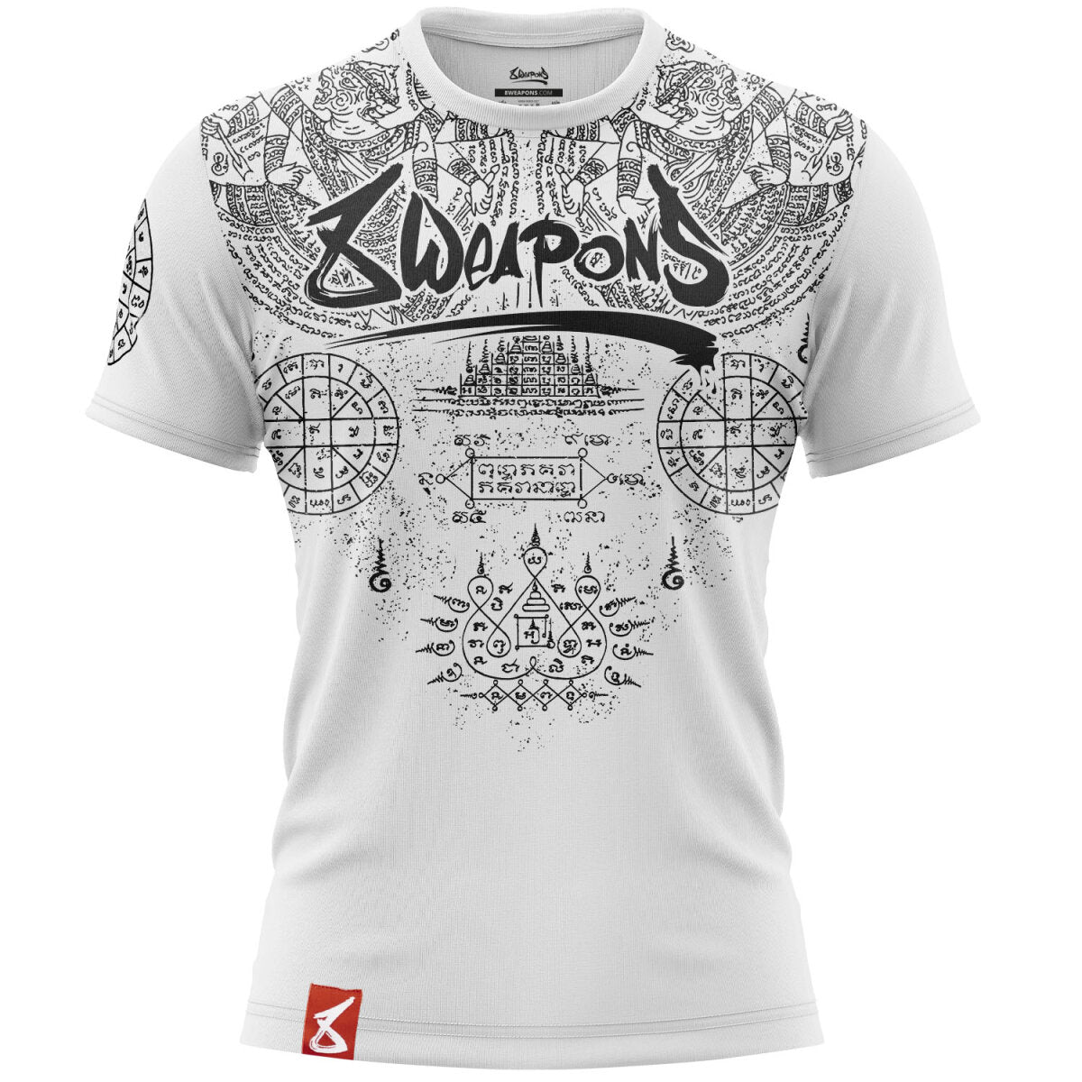 8 WEAPONS T-Shirt, Yantra, white