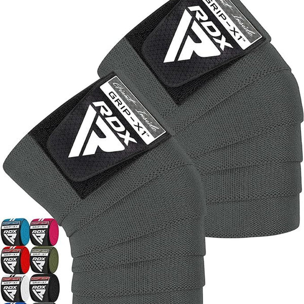 RDX K1 Elasticated Knee Compression Bandage Wraps Grey